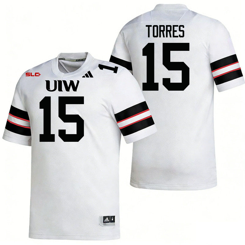 Incarnate Word Cardinals #15 Richard Torres College Football Jerseys,Uniforms-White
